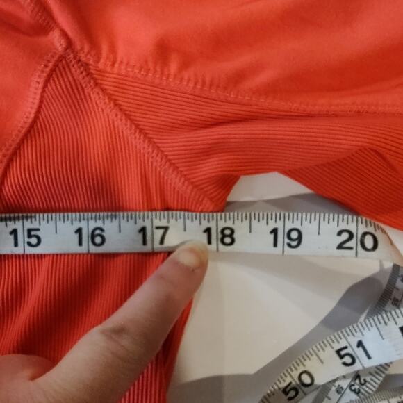 Kyodan Ruched Quarter Zip Reflective Mock Neck Jacket in Orange Size Large - Picture 8 of 8